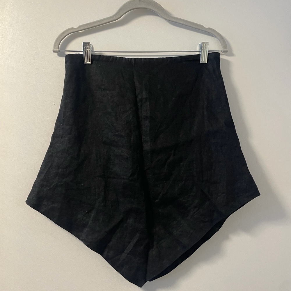 Dissh Strapless Linen Scarf Top Black Size US 4